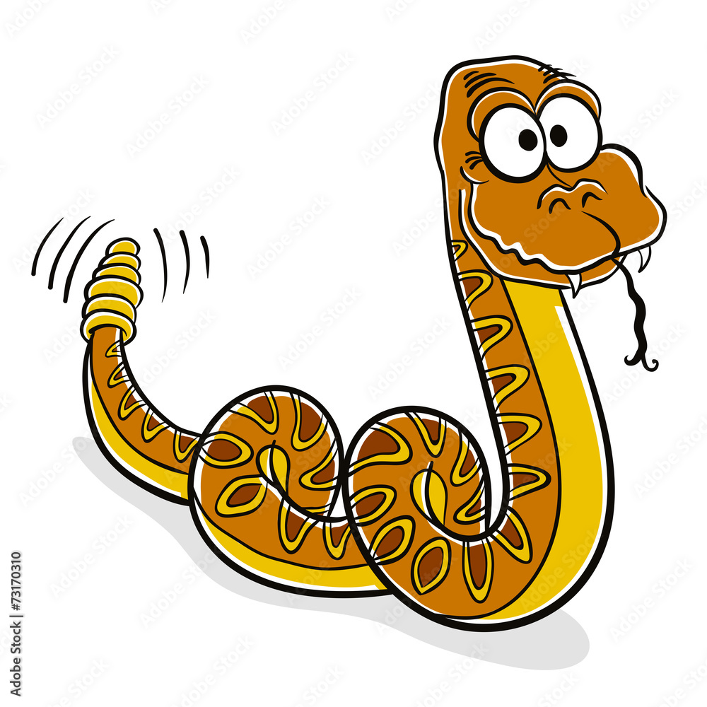 Fototapeta premium Orange snake cartoon.