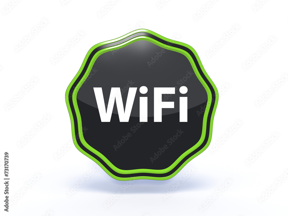 wifi star icon on white background wifi star icon on white background