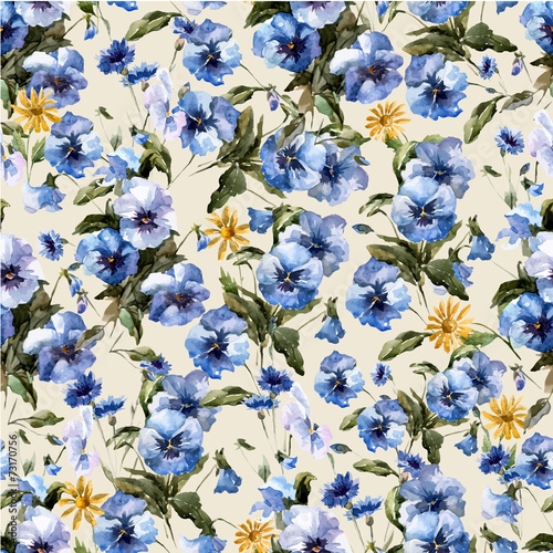 Fototapeta Naklejka Na Ścianę i Meble -  Blue flowers 5
