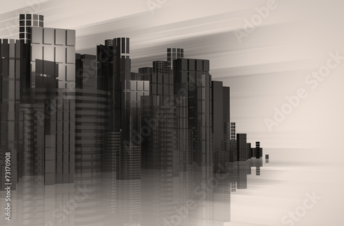 3d urban abstract background.