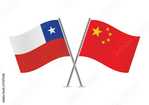 Chilean and Chinese flags. Vector illustration. Free Download Chilean and Chinese flags. Vector illustration. - GFXLoad