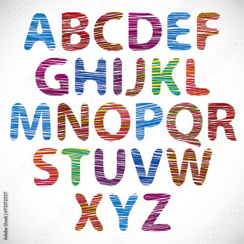 Hand drawn and sketched font.