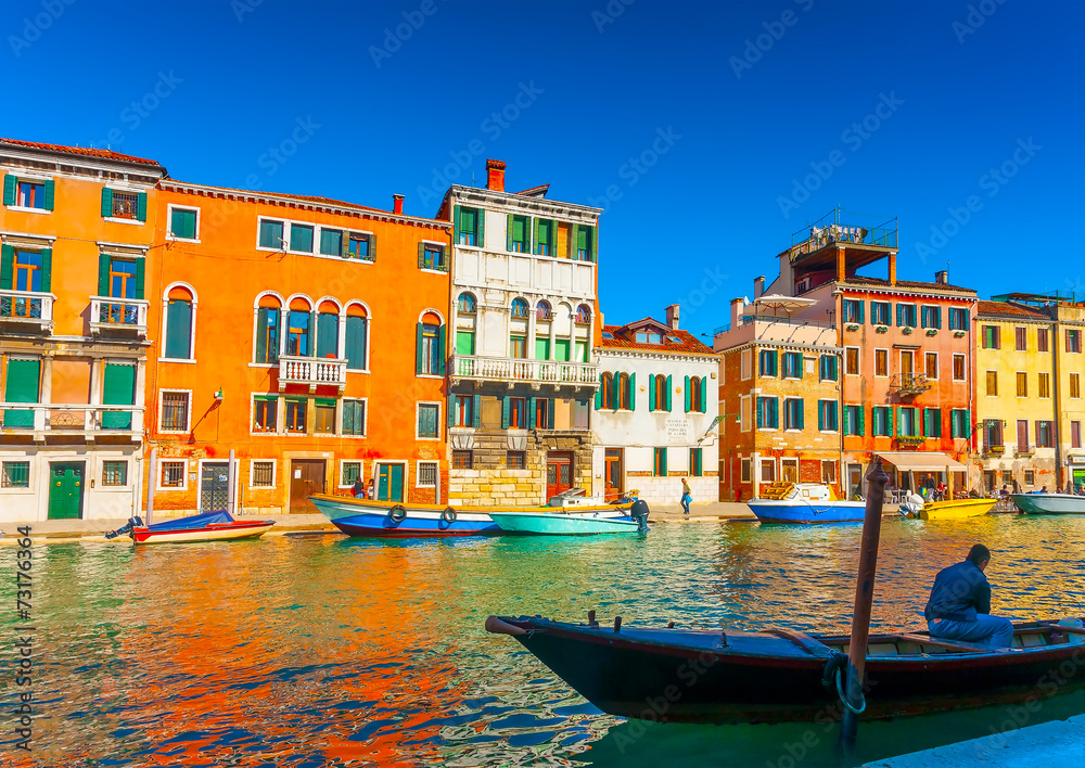 View of the Main Canal at Venice Italy
