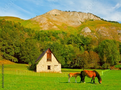 AZUN Valley in the high French Pyrenees photo