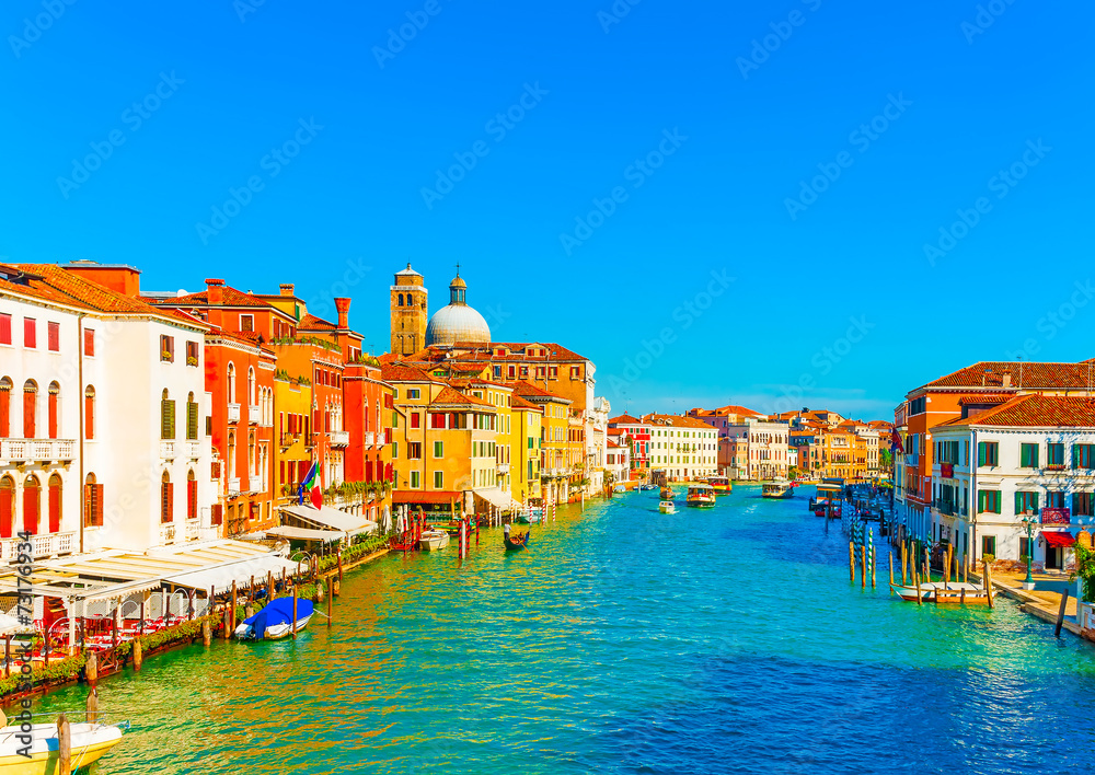 View of the Main Canal at Venice Italy