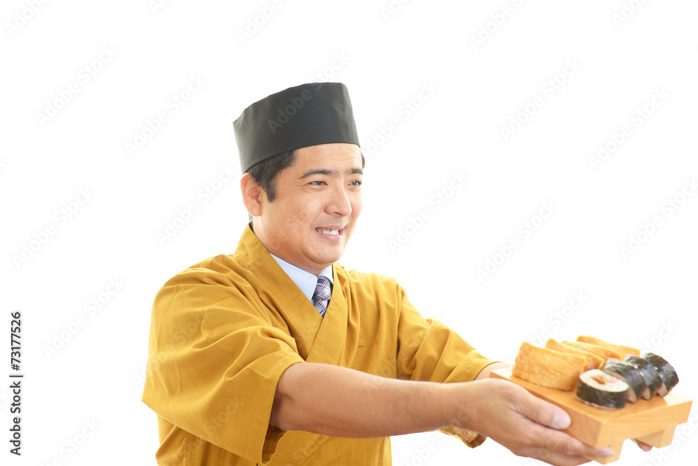 笑顔の寿司職人 笑顔の寿司職人