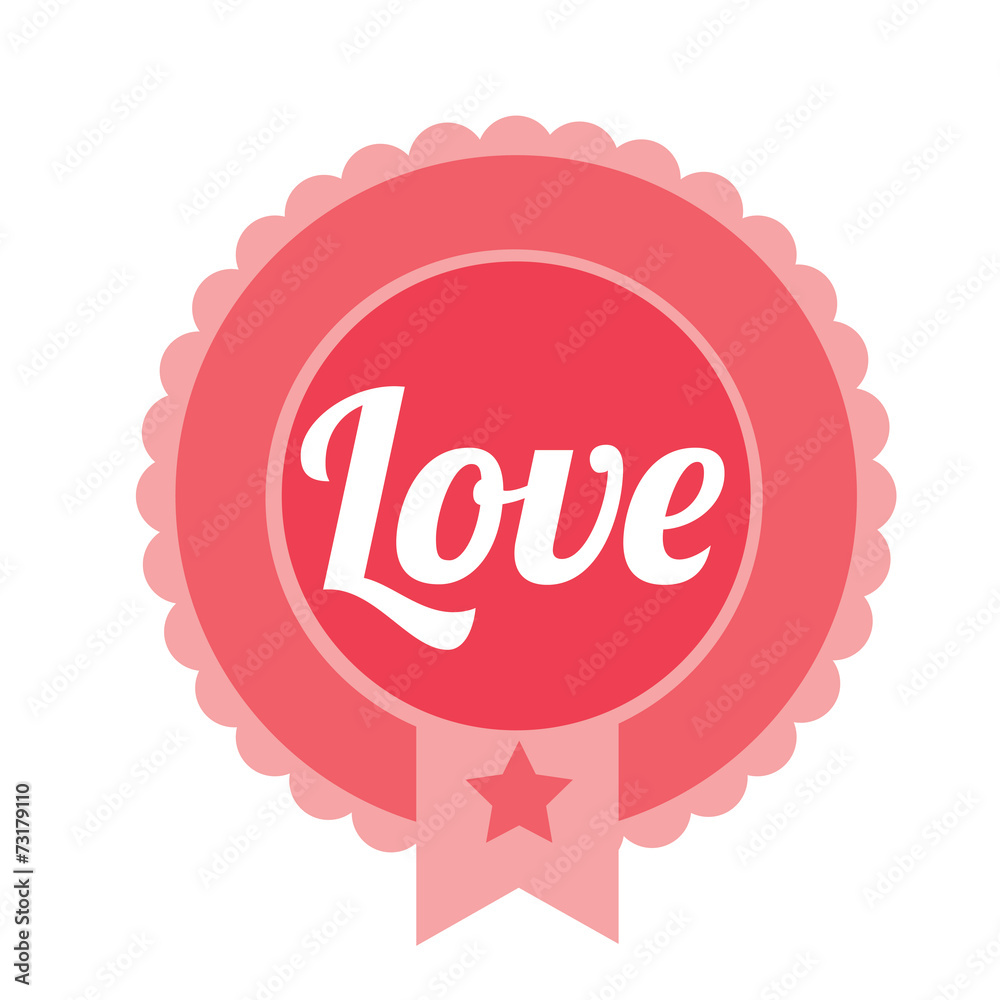 Love illustration over white color background Love illustration over white color background