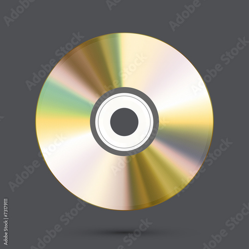 Vector modern disc on gray background.