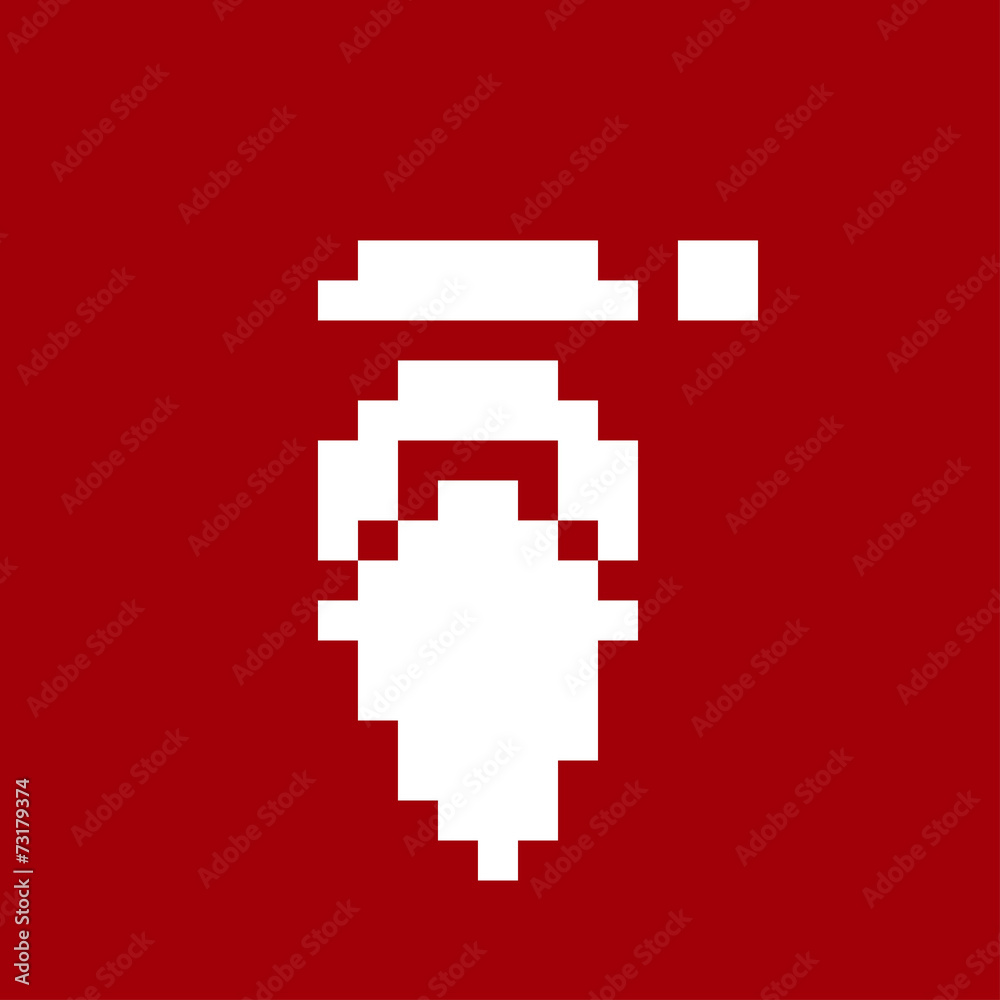 Obraz premium Pixel art Santa