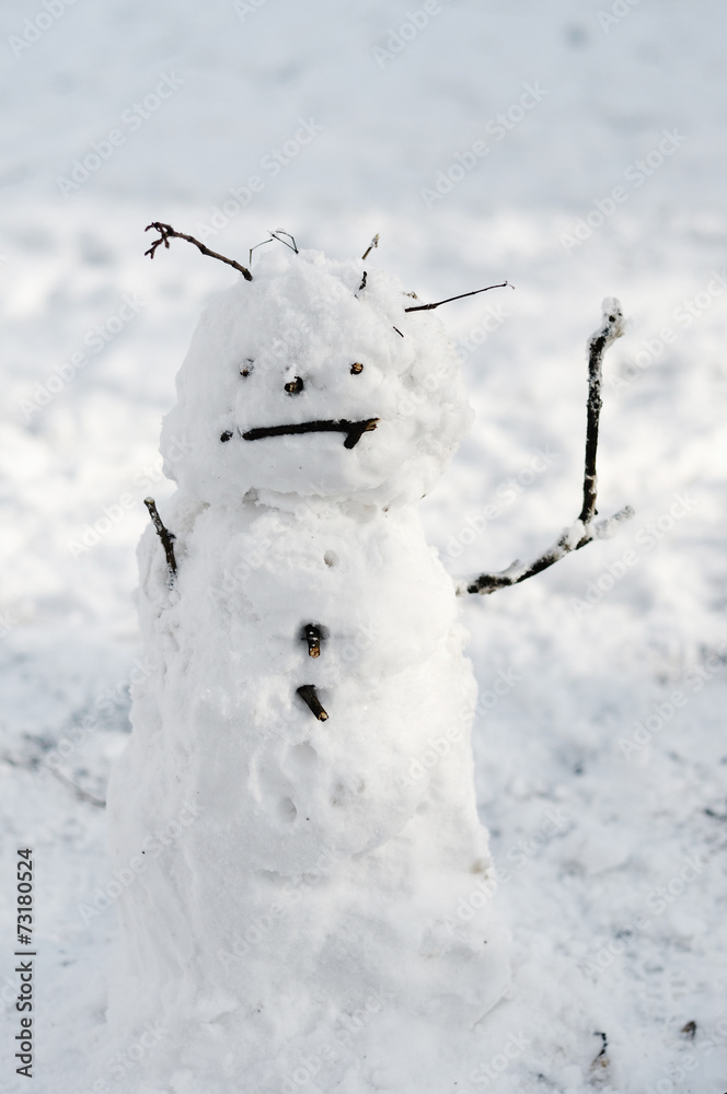 snowman on snow background snowman on snow background