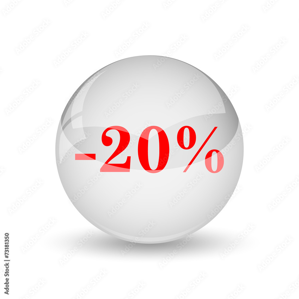 20 percent discount icon