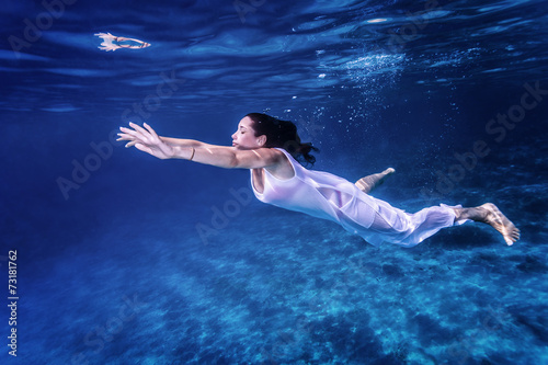 Beautiful female underwater