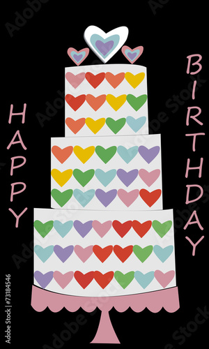 Tarta de corazones.