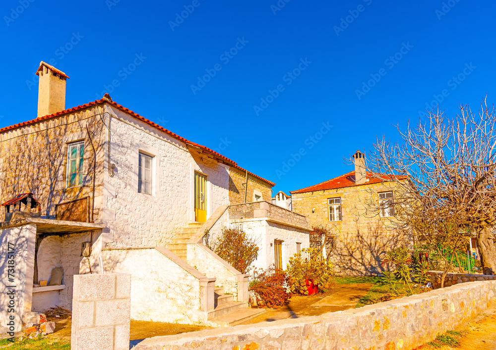 beautiful old house in Pigadi village in Greece