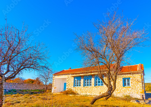 the beautiful small school of Amygdalia village in Greece