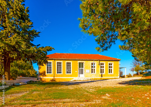 the old school of Pigadi village at Peloponnese in Greece
