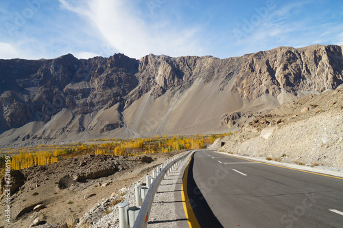 Road to Pasu in Northern  Pakistan photo