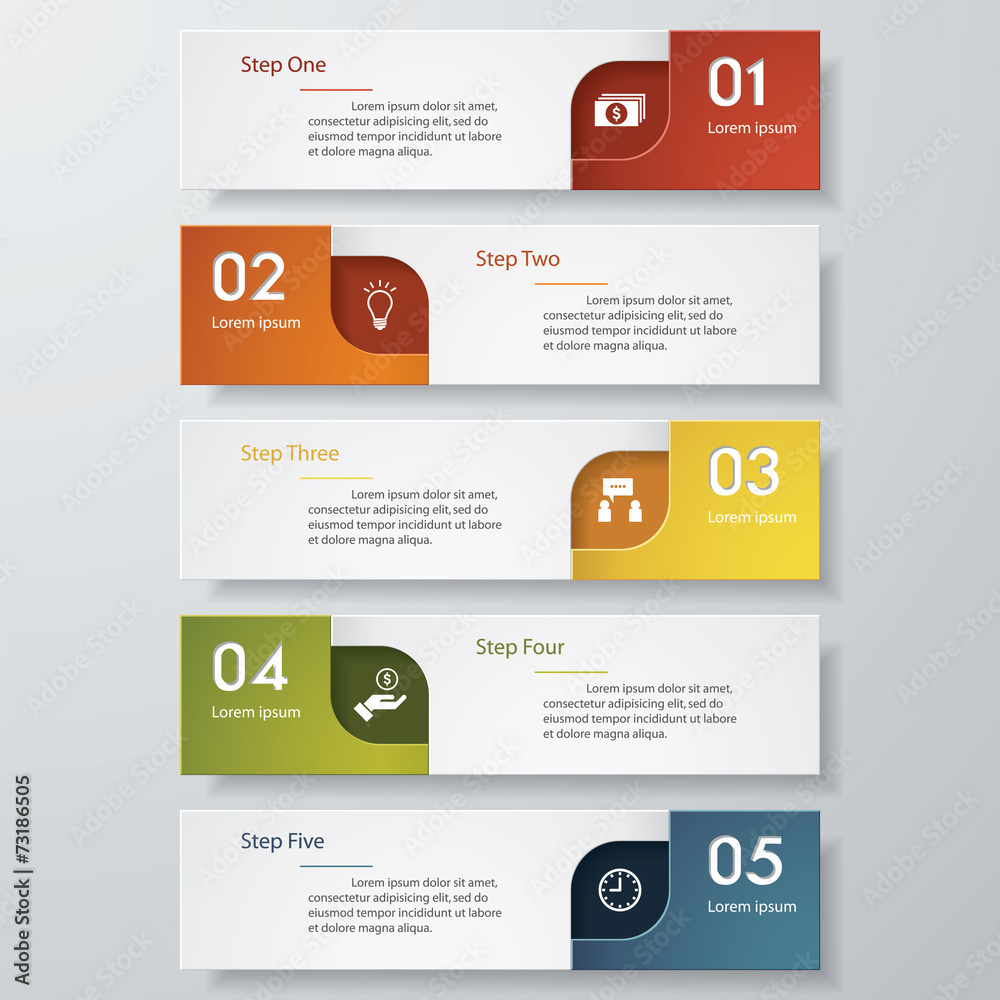 Design clean number banners template. Vector. Design clean number banners template. Vector.