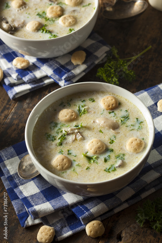 Homemade Oyster Stew with Parsley