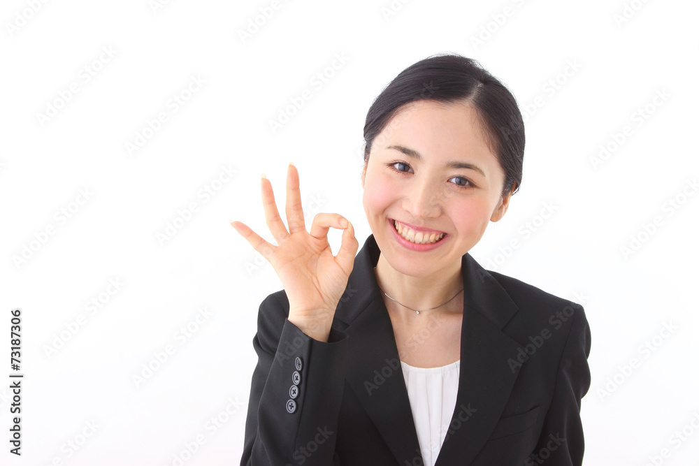 Asian businesswoman on white background Asian businesswoman on white background