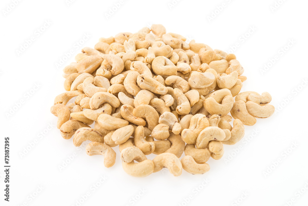 cashews isolated on white background cashews isolated on white background