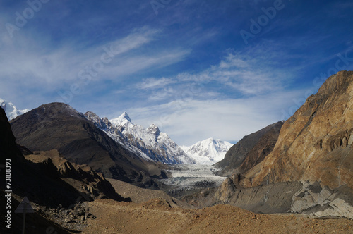 Pasu Glacier and beautiful sky in Northern Pakistan