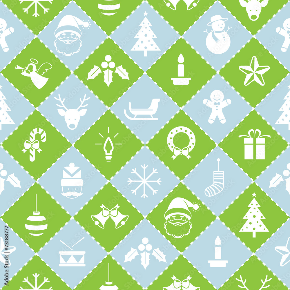 Seamless Pattern : Christmas Objects Seamless Pattern : Christmas Objects