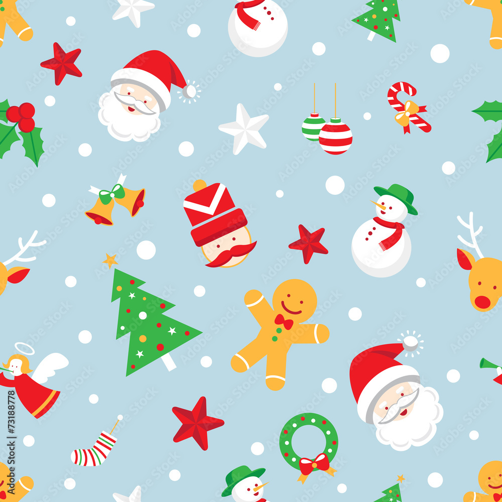 Seamless Pattern : Christmas Objects