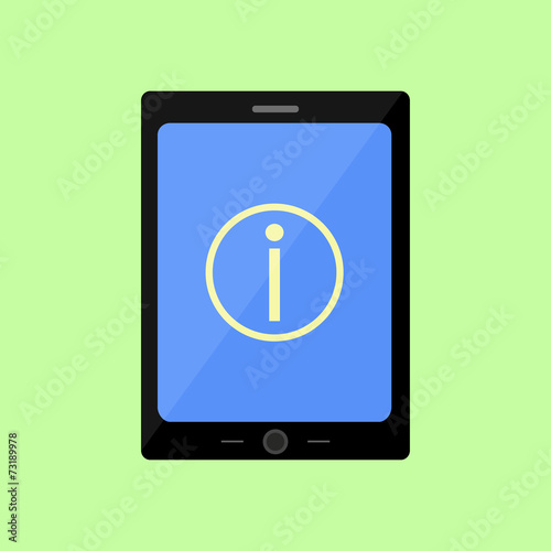 Flat style touch pad with info icon