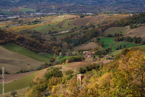 Idilliaco paesaggio della regione marche