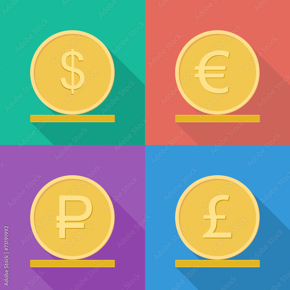 Coins vector icon.