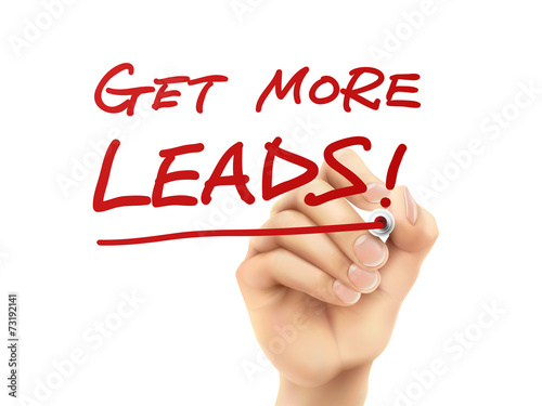 get more leads words written by hand