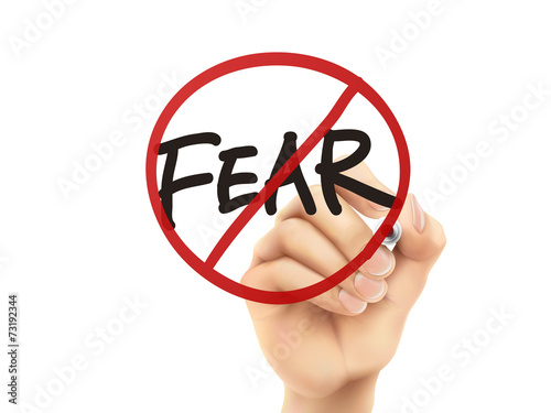 no fear words written by hand