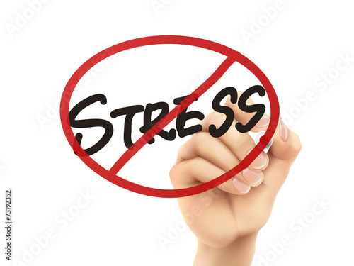 no stress words written by hand