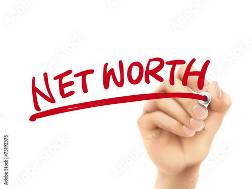 net worth words written by hand