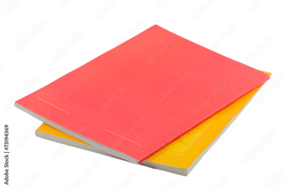 Two notebooks isolated on white background Two notebooks isolated on white background