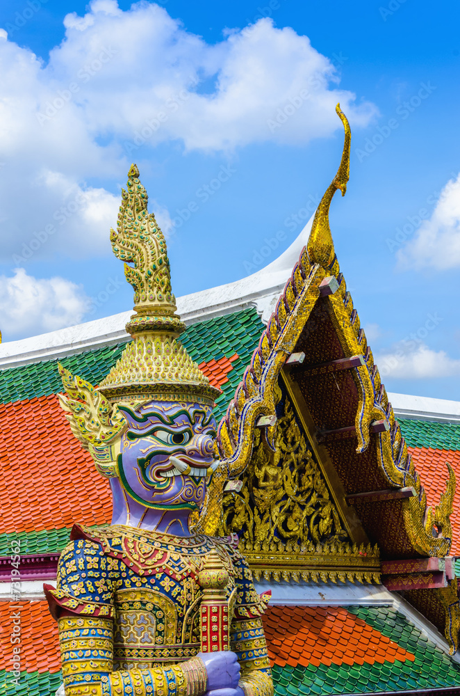 Warrior at the Emerald Buddha Temple (Wat Phra Kaew), Thailand