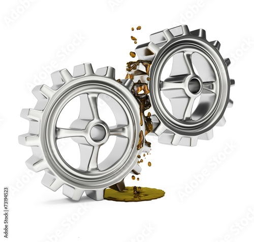 Gears with grease