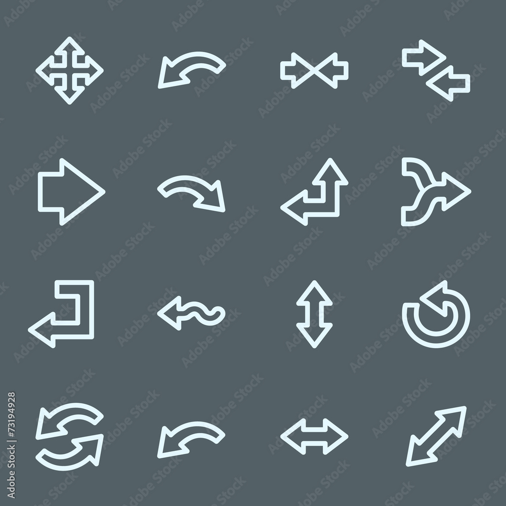 Arrows web icons set Arrows web icons set