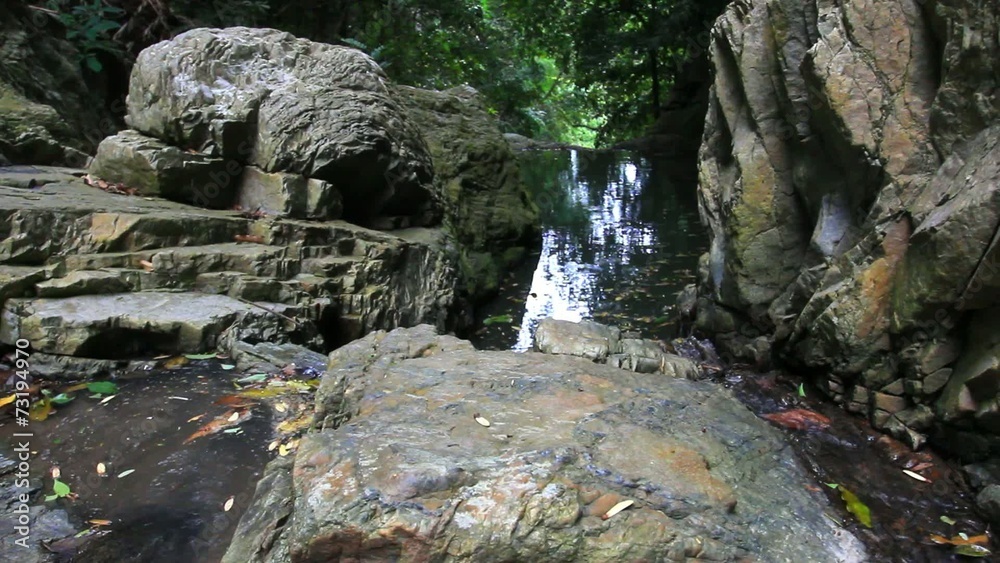 Waterfall in deep jungle forest on Koh Samui. HD. 1920x1080 Waterfall in deep jungle forest on Koh Samui. HD. 1920x1080