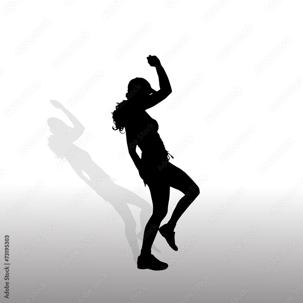 Vector silhouette of a woman.