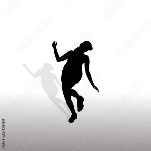 Vector silhouette of a woman.