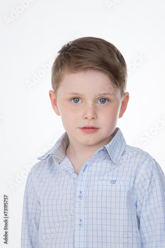 male kid on white background