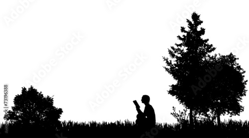 Vector silhouettes of woman.