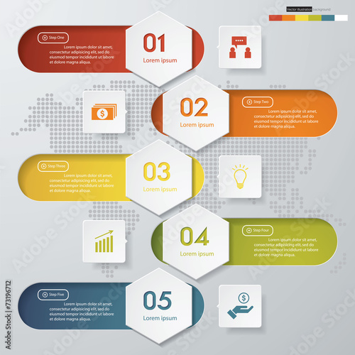 Design clean number banners template. Vector.