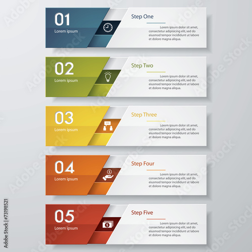 Design clean number banners template. Vector.