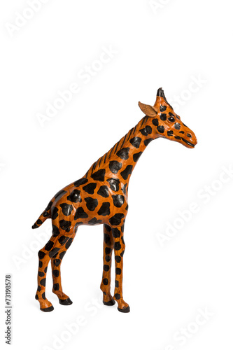 Statuette giraffe of skin