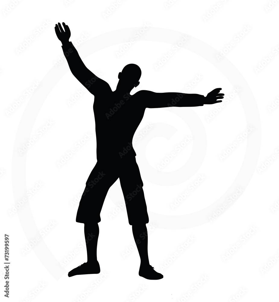 illustration of senior climber man silhouette
