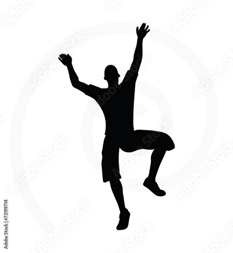 illustration of senior climber man