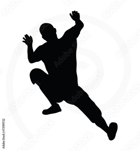 illustration of senior climber man silhouette